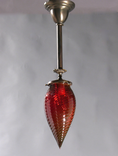 Ruby Opalescent Swirl Pendant